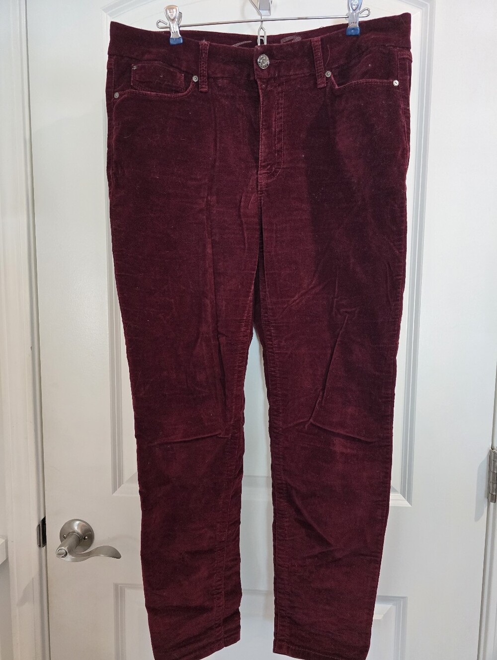 Se7en Maroon Velvet Pants Size 14